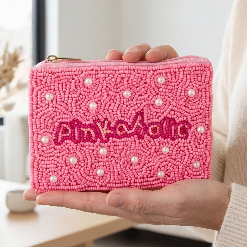 Pinkaholic Beaded Coin Pouch Bag