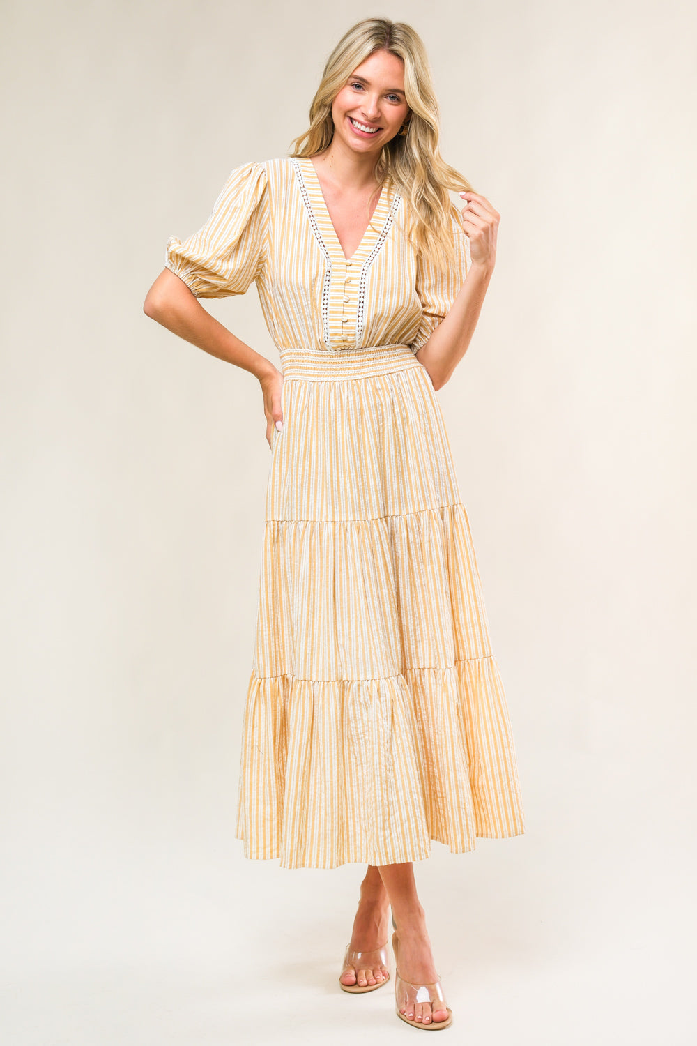 VESTIDO MIDI TEJIDO DE MUJER