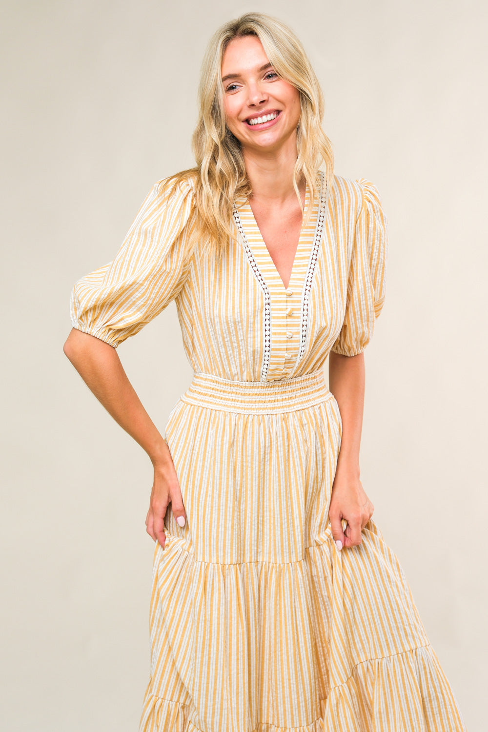 VESTIDO MIDI TEJIDO DE MUJER