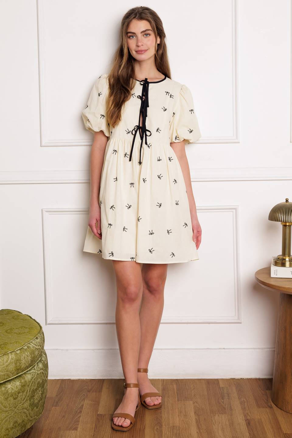 VESTIDO MINI BADYDOLL TEJIDO "UN DÍA EN EL VIÑEDO"