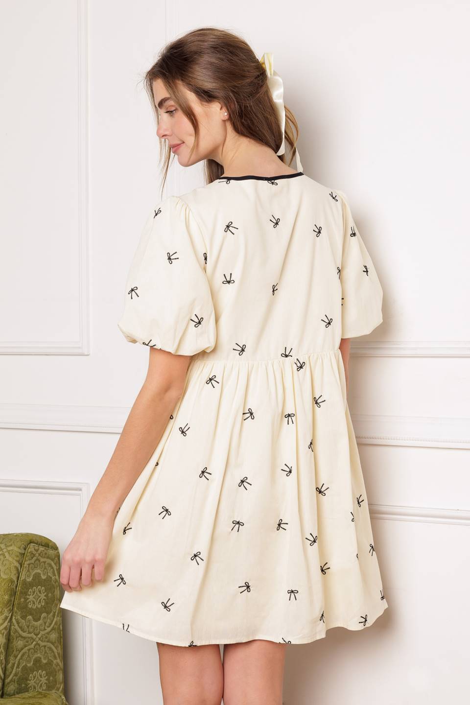 VESTIDO MINI BADYDOLL TEJIDO "UN DÍA EN EL VIÑEDO"