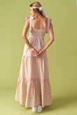 IMAGINA ESE VESTIDO MIDI DE CUADROS VERDES Y ROSAS