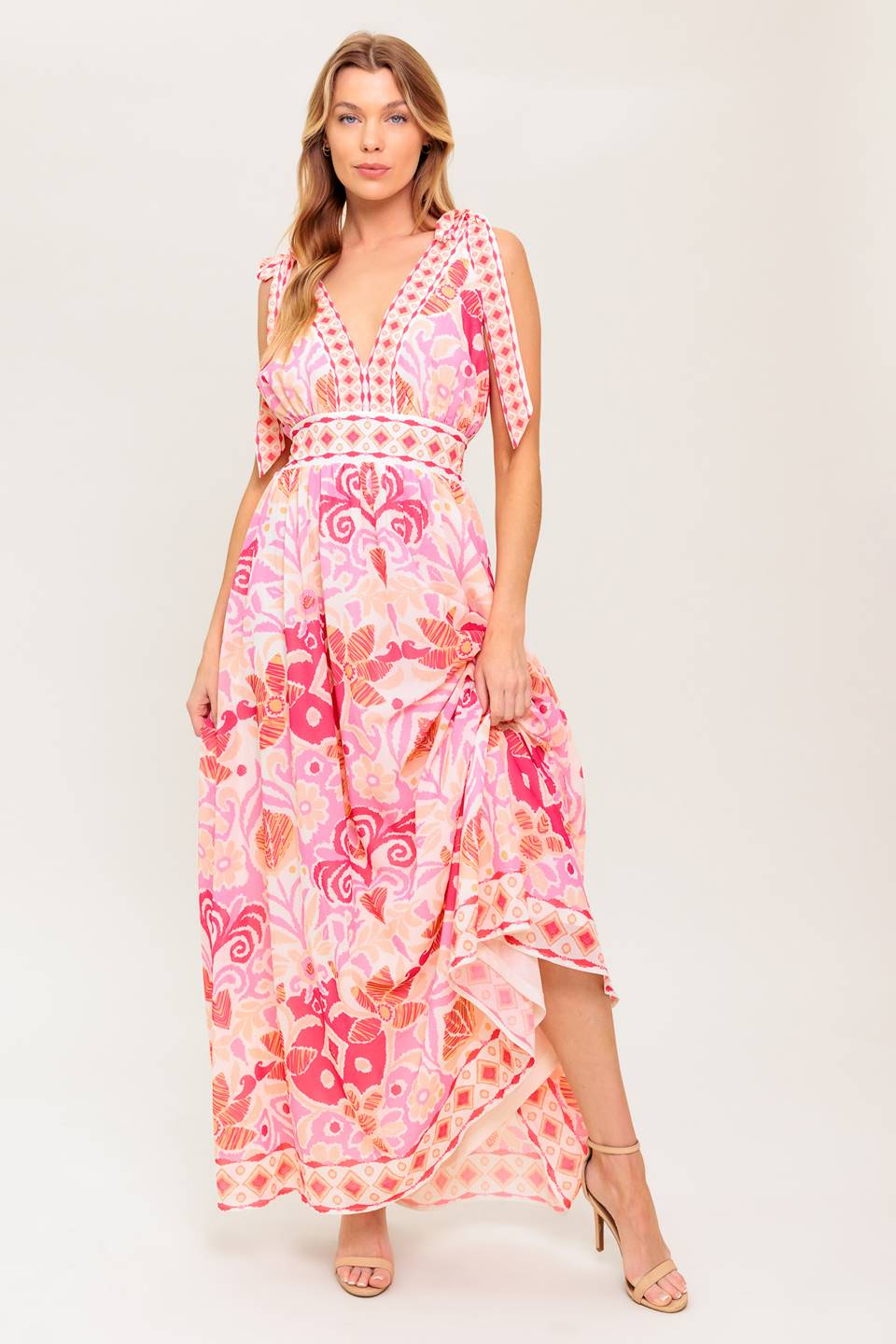 LEAVE IT TO FATE WOVEN MAXI DRESS