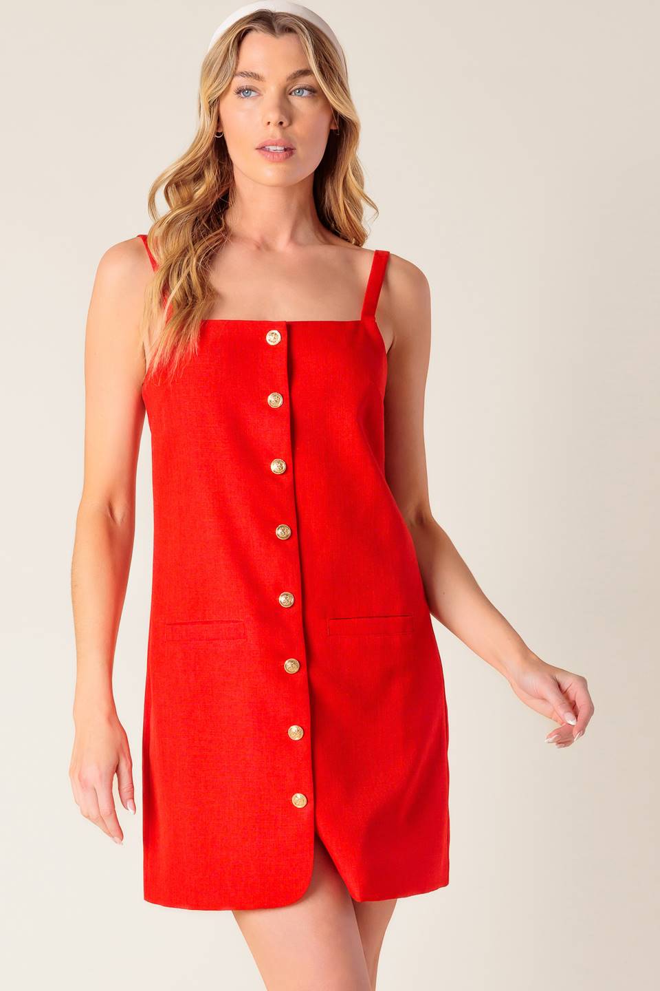 VESTIDO MINI TEJIDO ROJO CHASING JOY