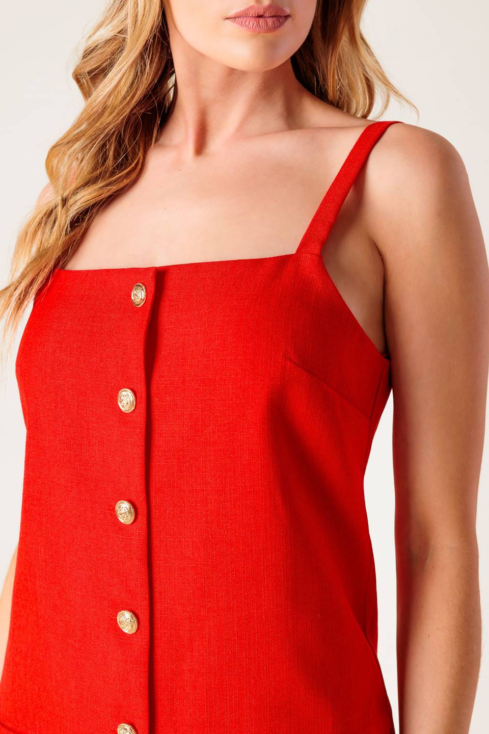 VESTIDO MINI TEJIDO ROJO CHASING JOY