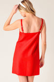 VESTIDO MINI TEJIDO ROJO CHASING JOY