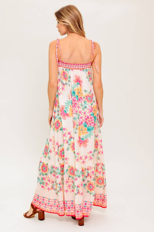 SUMMER GLOW IVORY WOVEN MAXI DRESS
