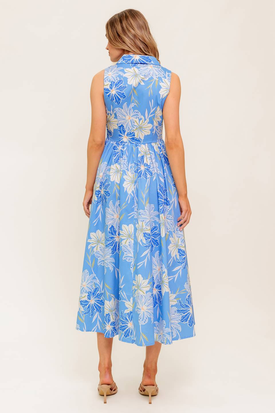 VESTIDO MIDI TEJIDO FERN WHISPER AZUL