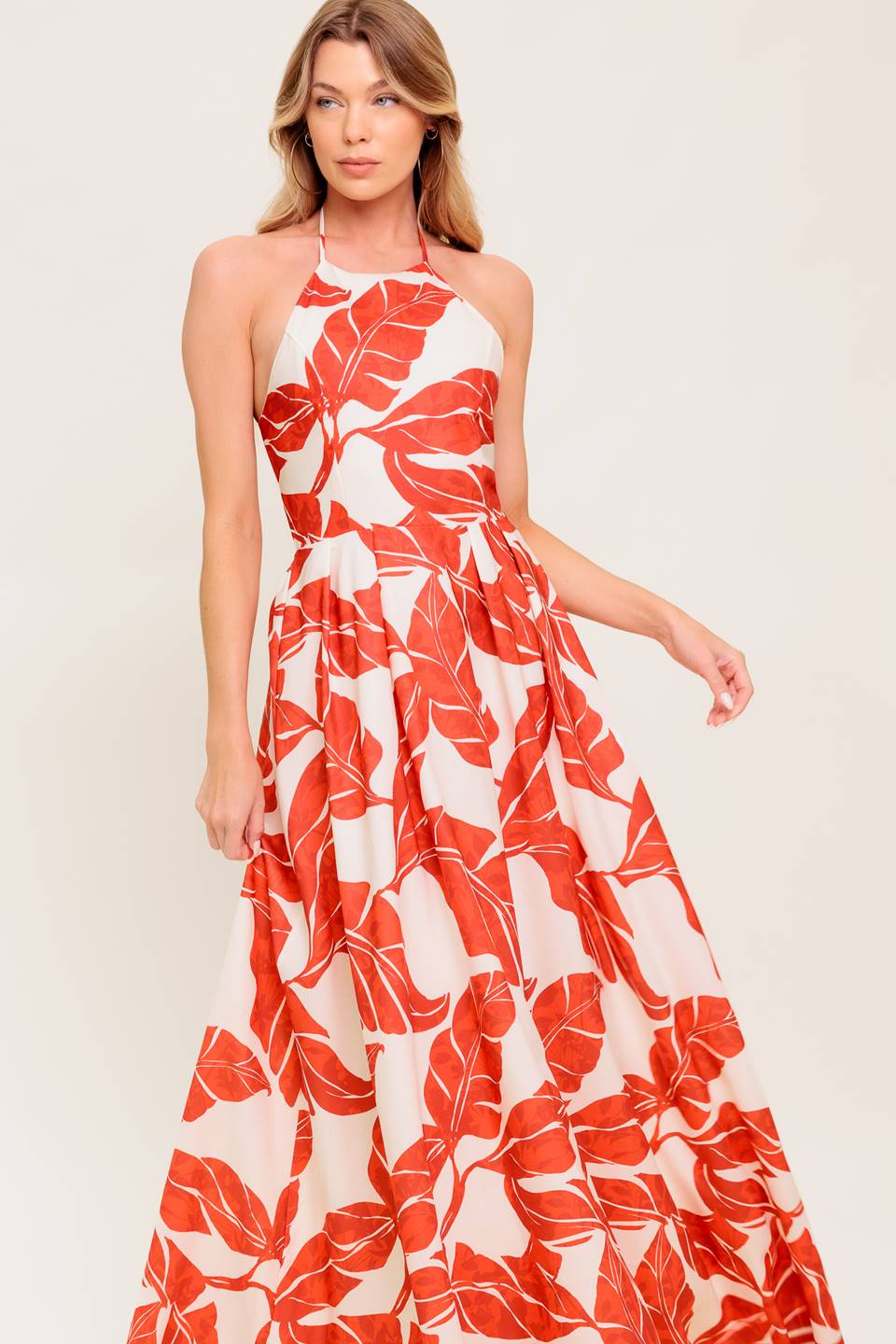 VESTIDO MIDI TEJIDO ROJO DE PRIMERA VISTA