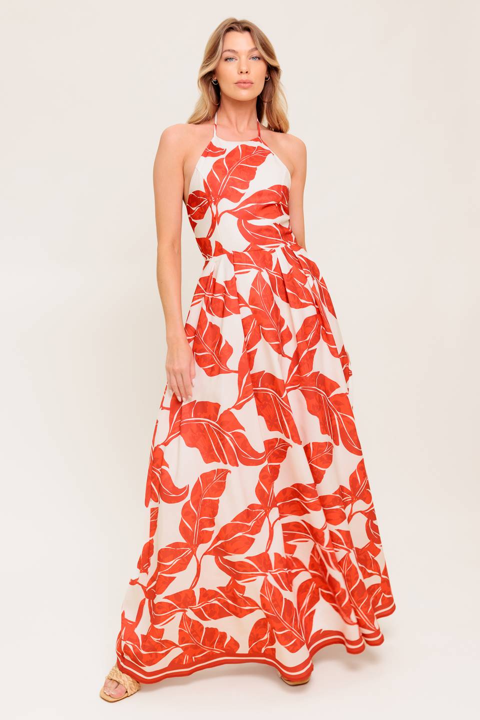 VESTIDO MIDI TEJIDO ROJO DE PRIMERA VISTA