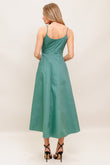 VESTIDO MIDI TEJIDO ELEGANTE VERDE