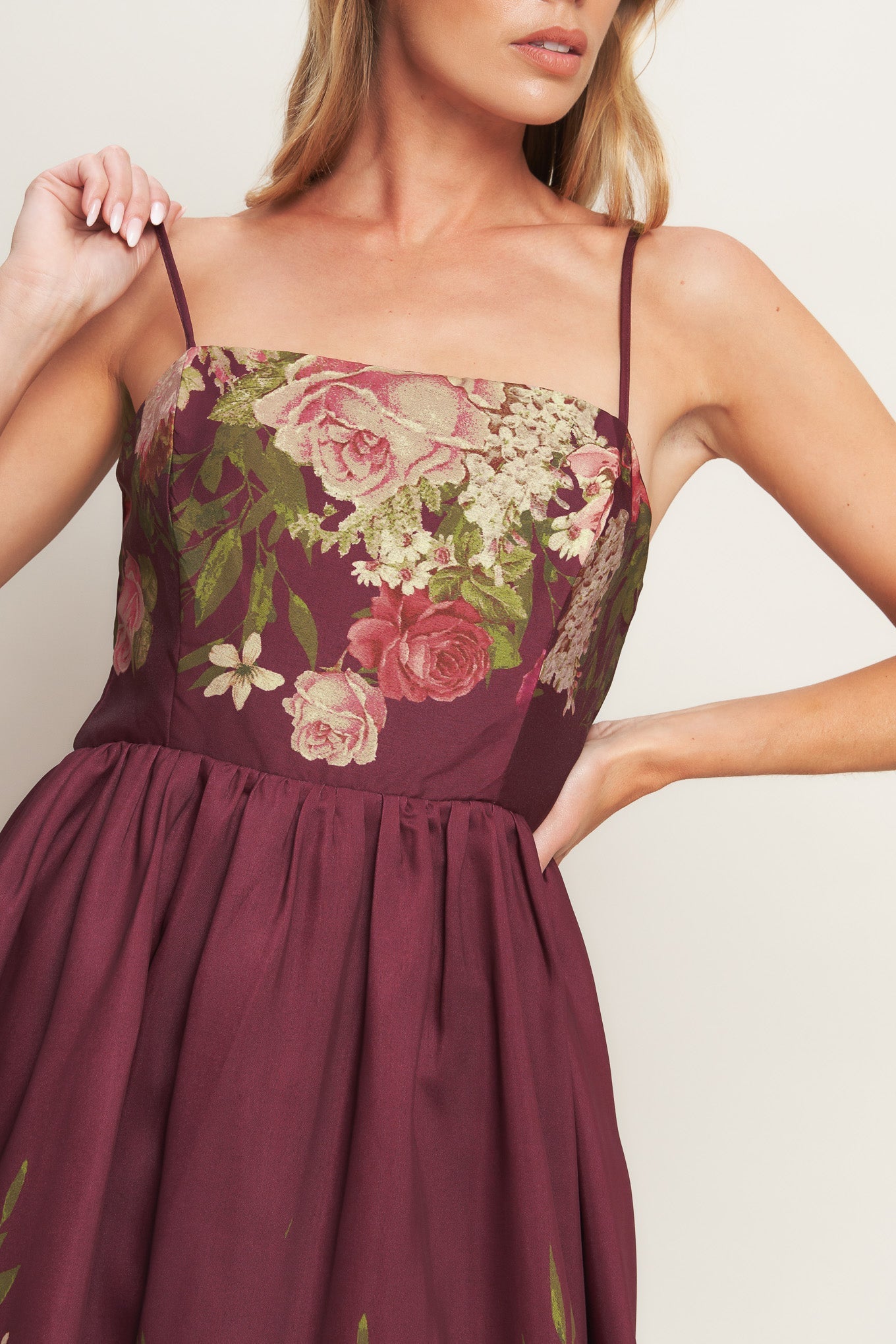 SECRET GARDEN ROMANCE WOVEN ANKLE DRESS