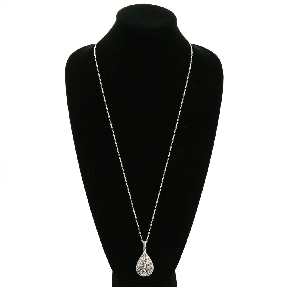 Teacher Blessing Inspirational Silver Dipped Necklace