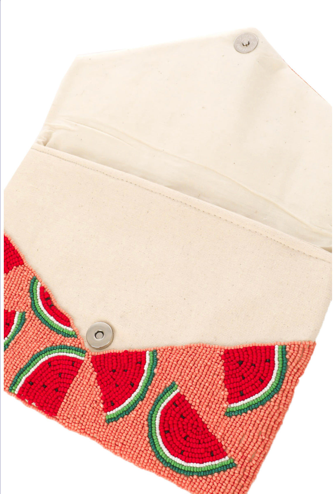 Watermelon Slices Beaded Crossbody Clutch Summer Handbag