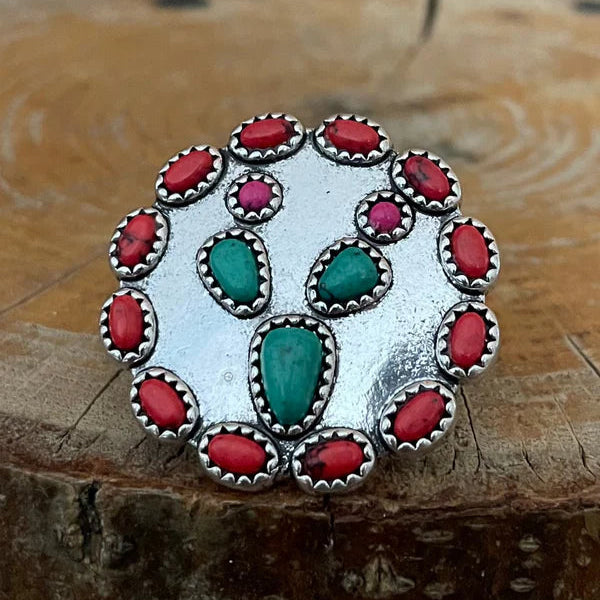 Prickly Pear Peace Sign Ring