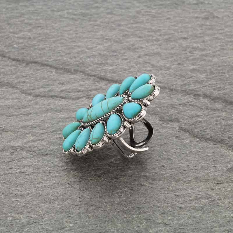 Canyon Skies Squash Blossom Western Ring