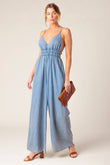 CAN'T CONVINCE ME BLUE DENIM JUNPSUIT