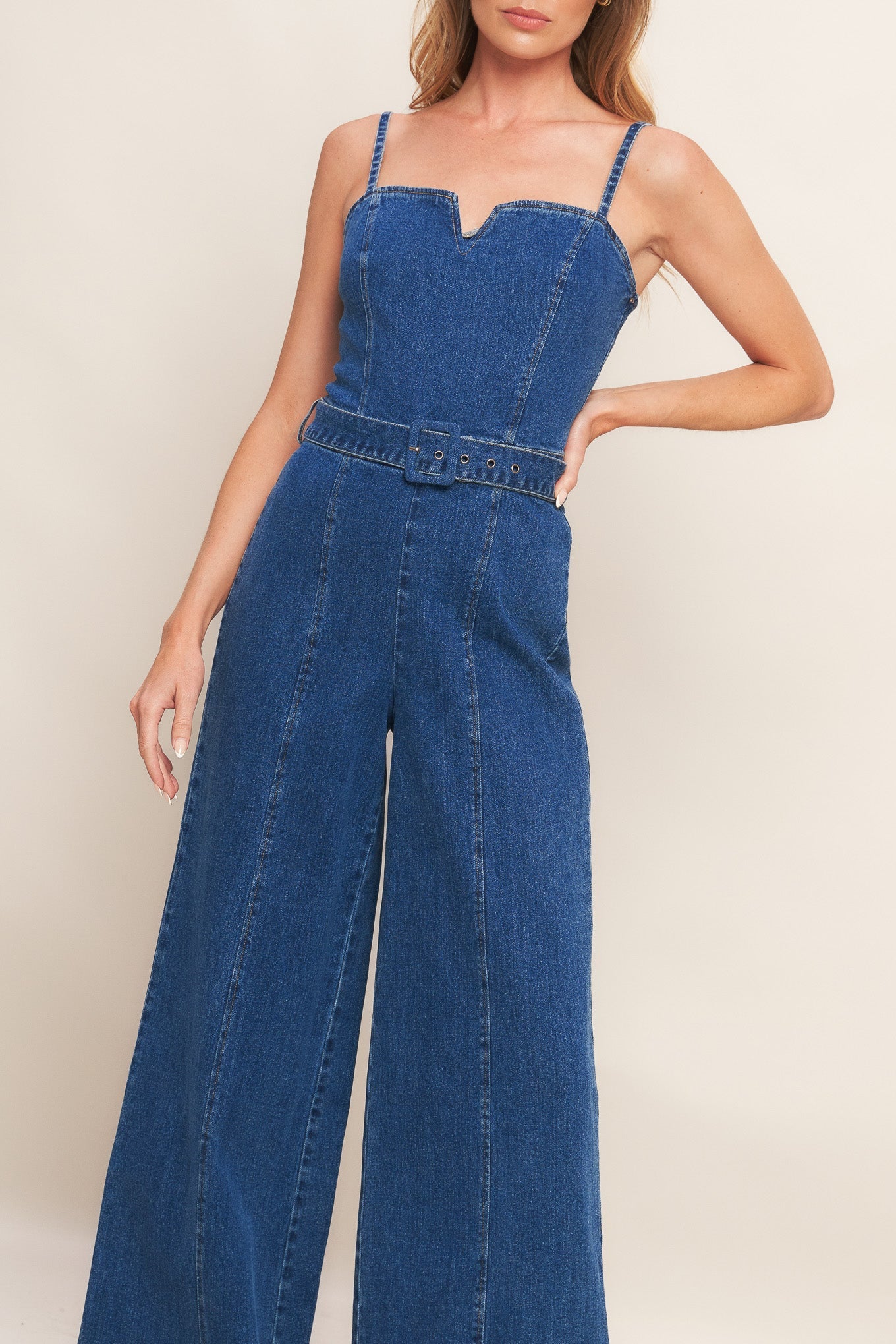 EXPERT SWEETNESS DENIM JUMPSUIT
