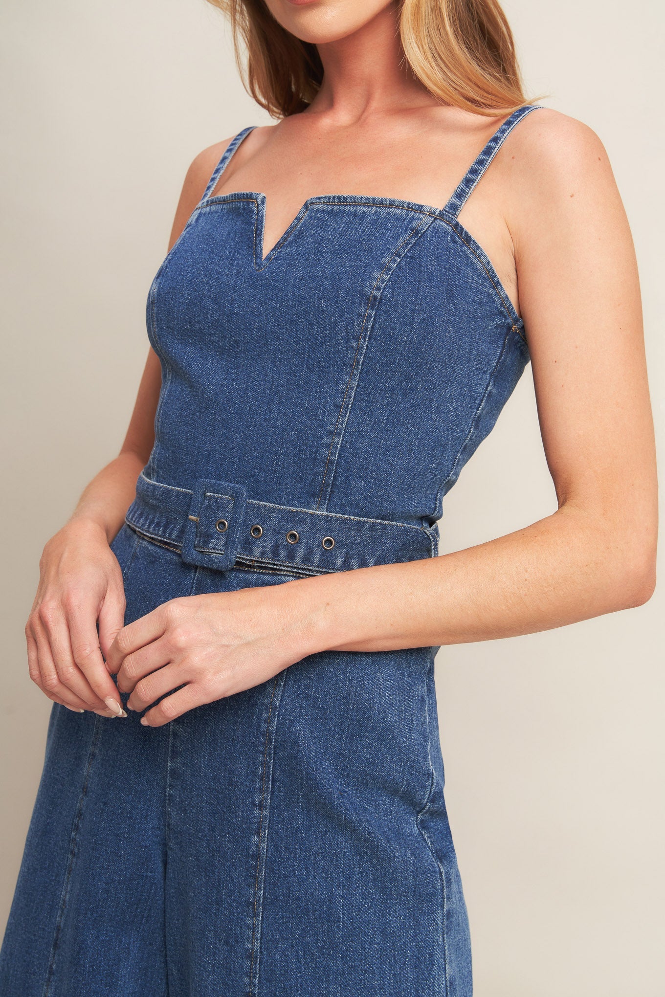 EXPERT SWEETNESS DENIM JUMPSUIT