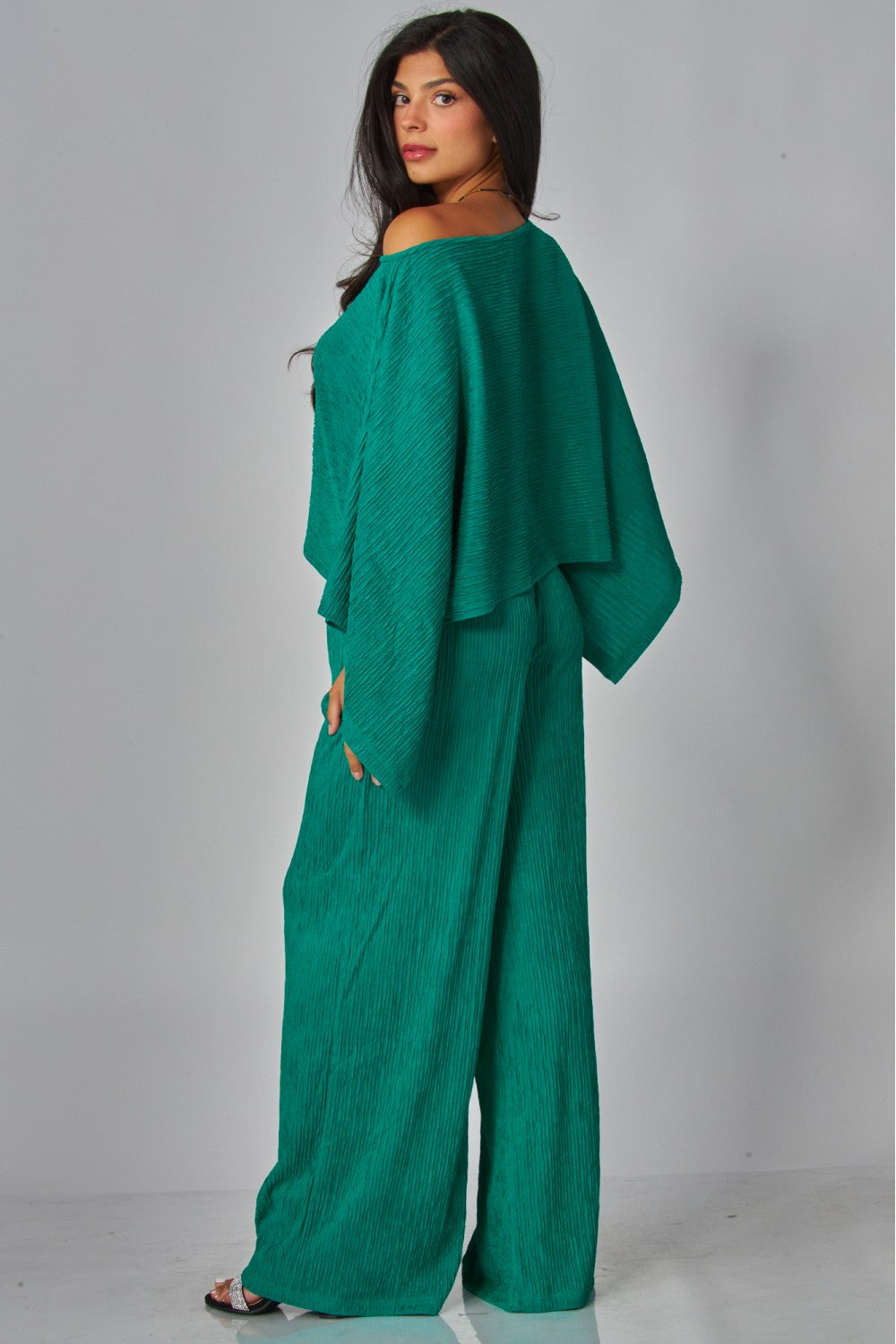 LEISURELY LUXE PANTS SET IN TURQUOISE
