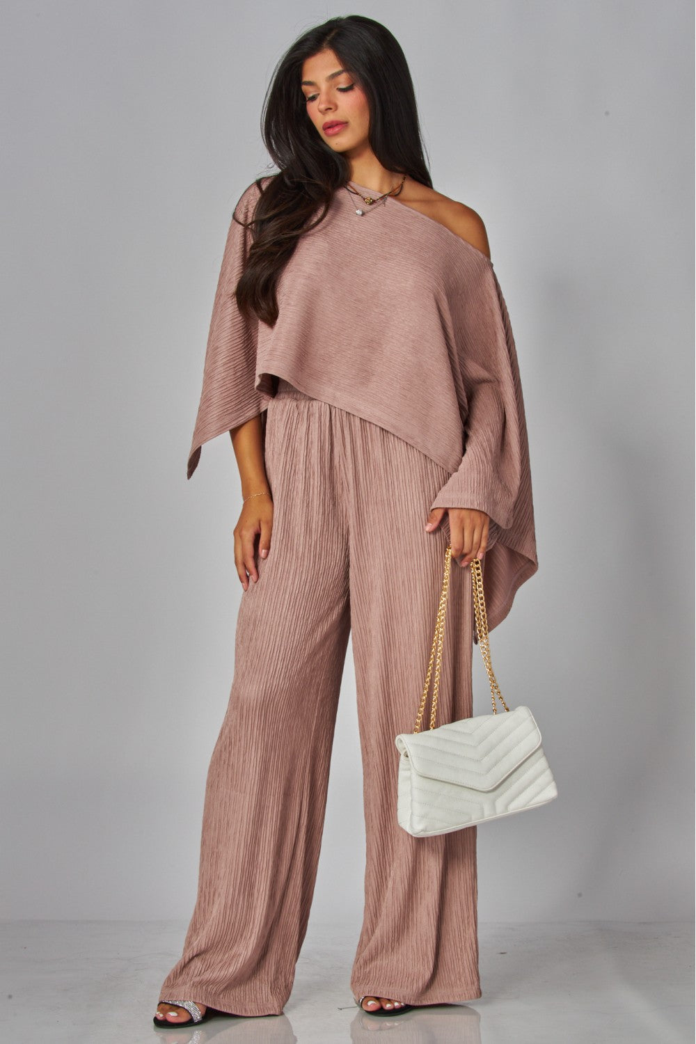 LEISURELY LUXE PANTS SET IN MOCHA