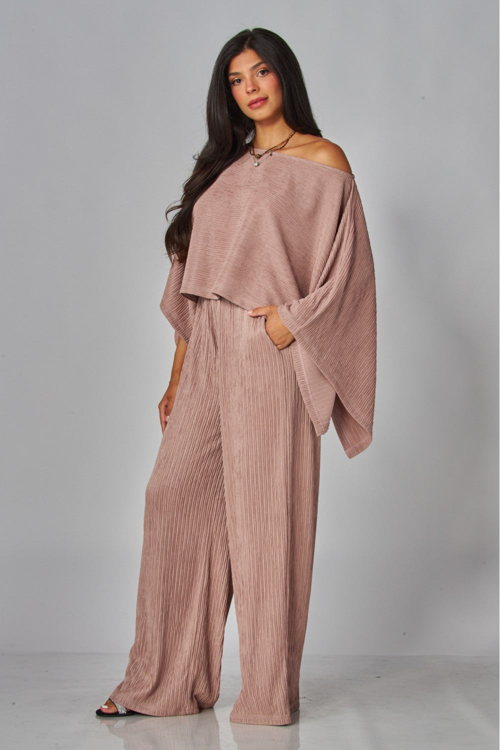 LEISURELY LUXE PANTS SET IN MOCHA
