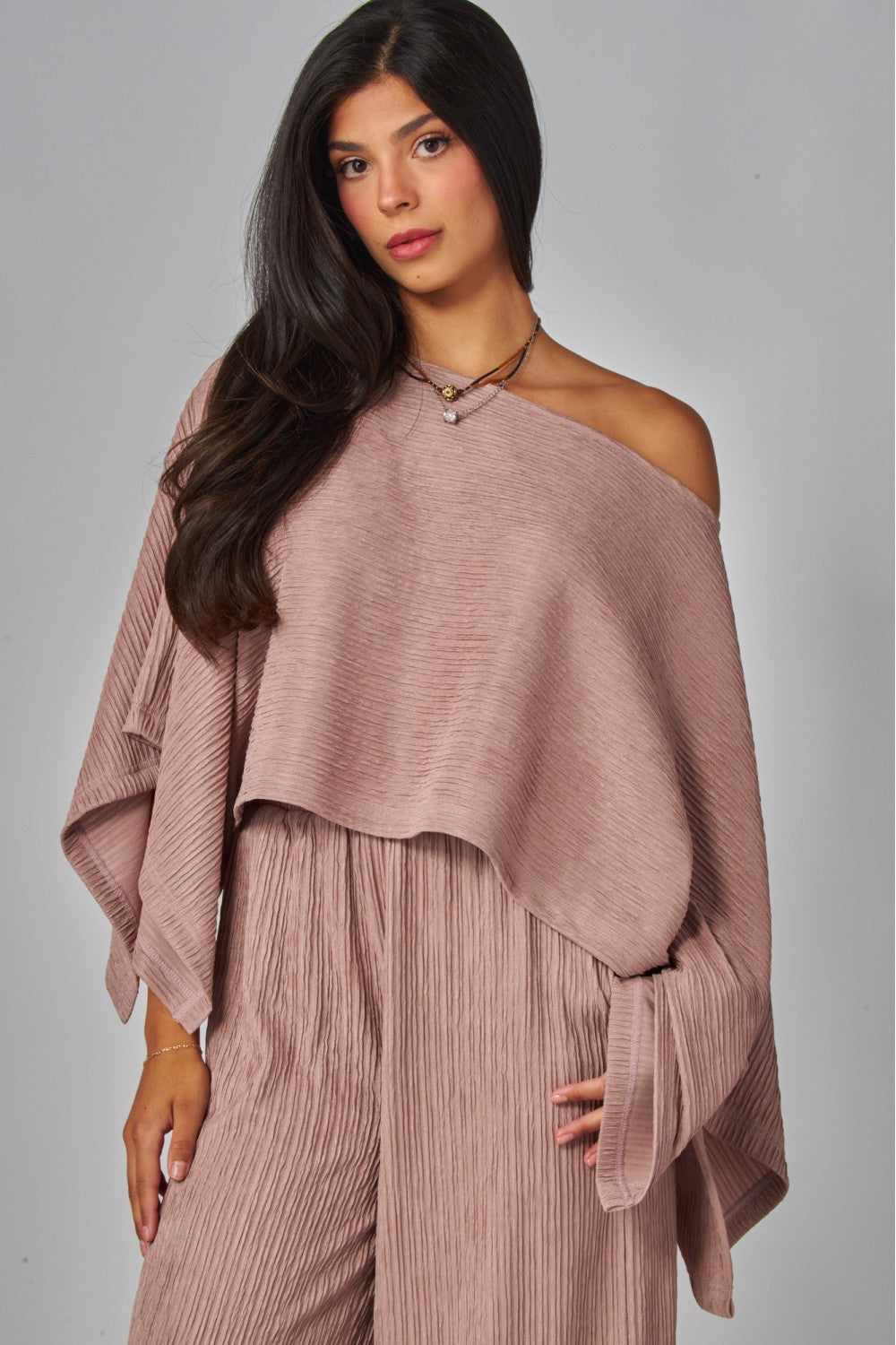 LEISURELY LUXE PANTS SET IN MOCHA