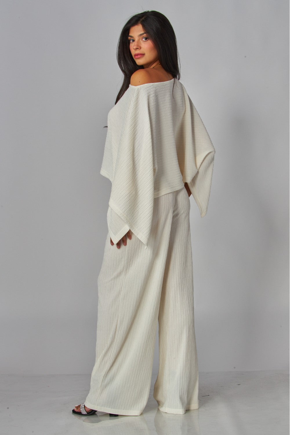 LEISURELY LUXE PANTS SET IN IVORY