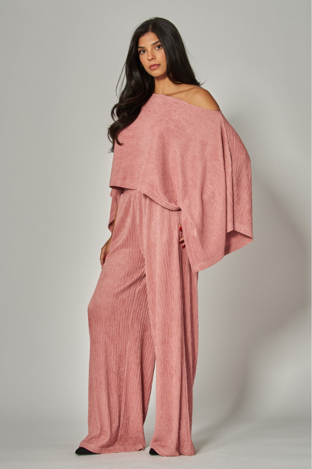 LEISURELY LUXE PANTS SET IN PINK
