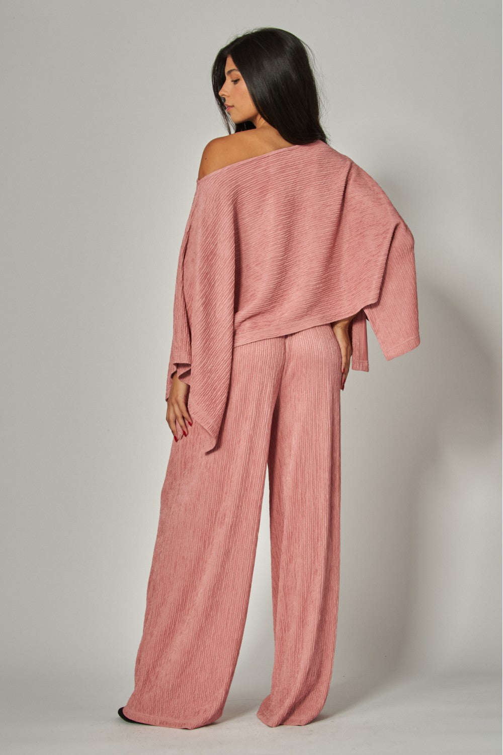 LEISURELY LUXE PANTS SET IN PINK