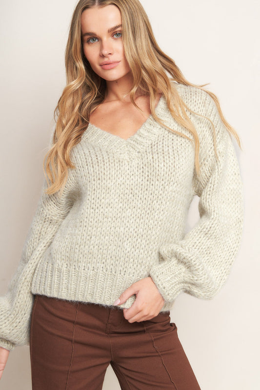 EARTHY TOUCH SWEATER KNIT TOP