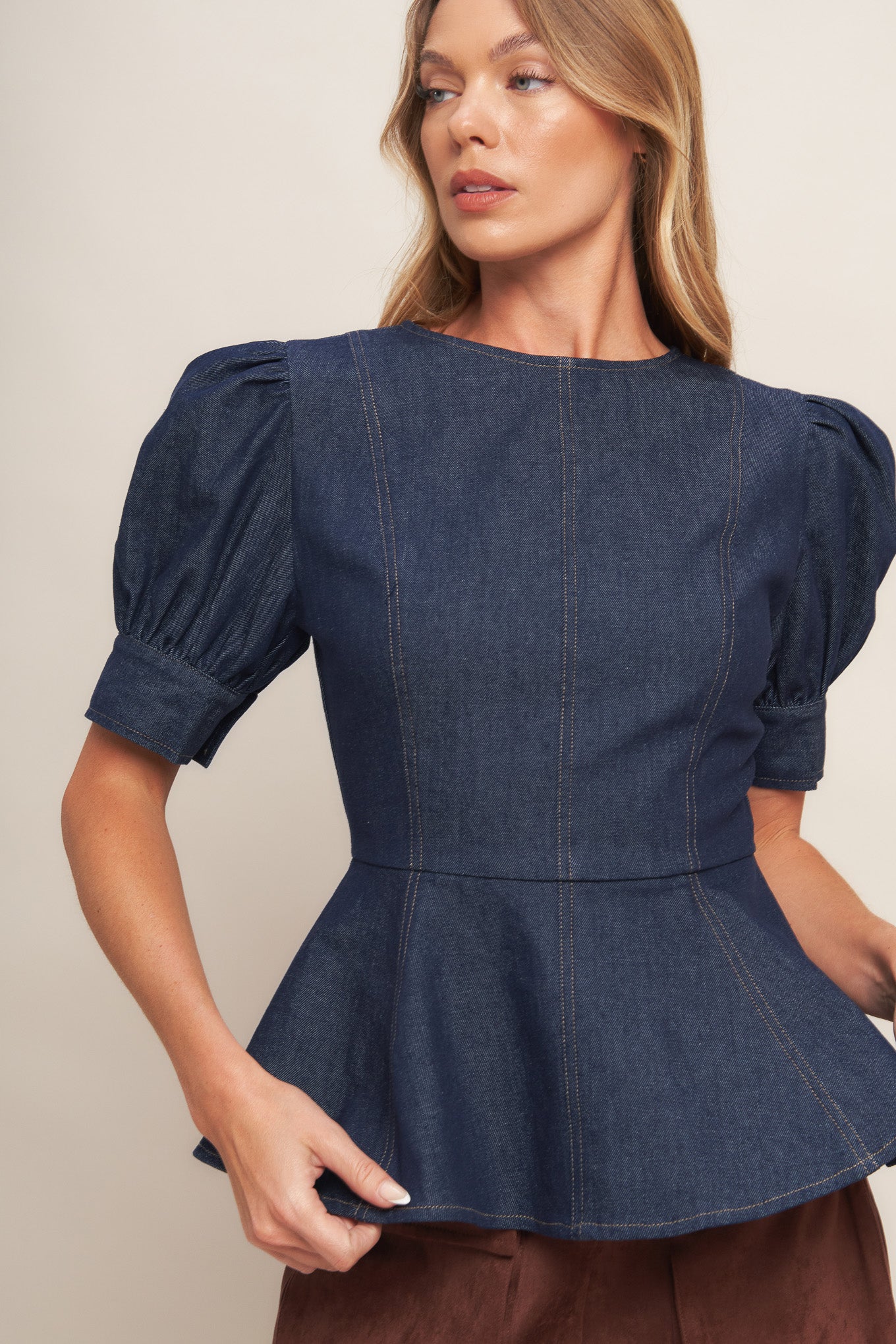 CLASSIC EDGE DARK DENIM TOP