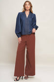 STITCH STORY DENIM TOP