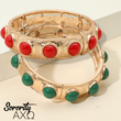 Alpha Chi Omega Set of 2 Beaded Bracelets