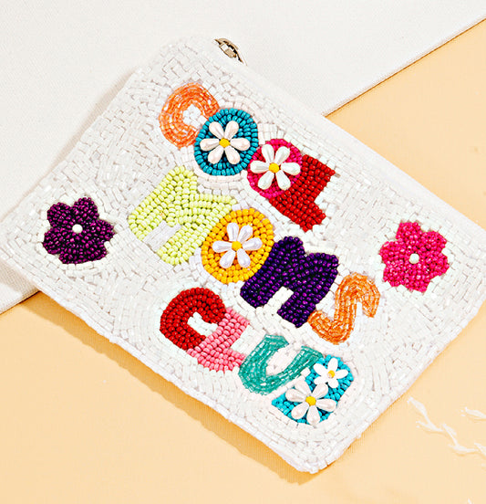 COOL MOMS CLUB Beaded Coin Storage Pouch