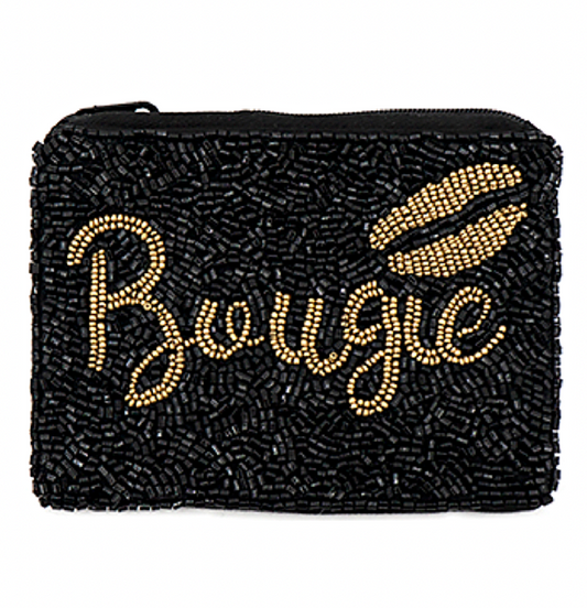 BOUGIE Kiss Beaded Coin Storage Pouch