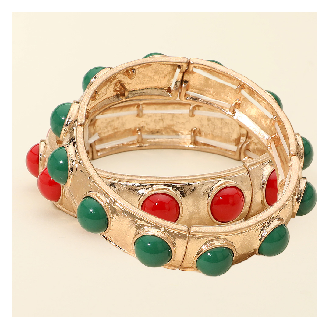 Alpha Chi Omega Set of 2 Beaded Bracelets