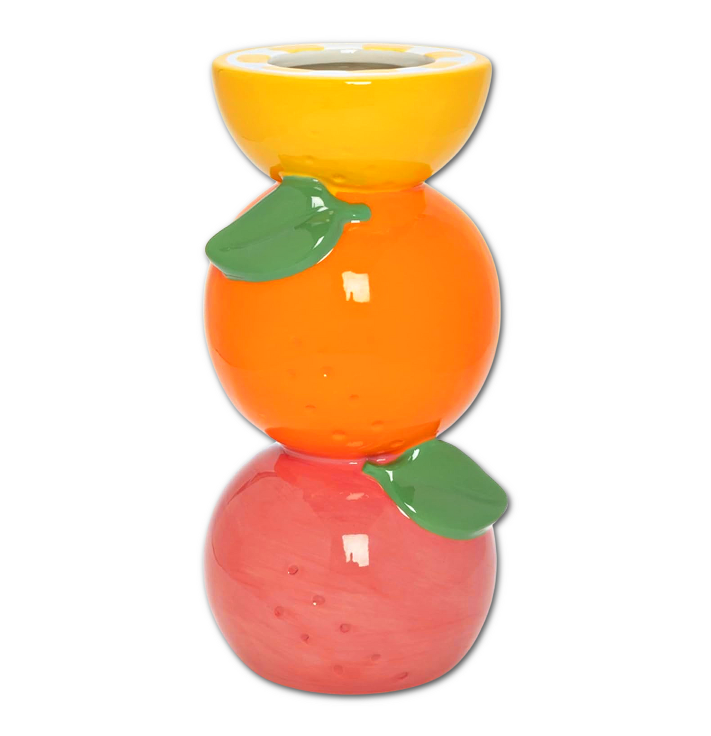 Sassy Summer Citrus Fruit Theme Ceramic Vase