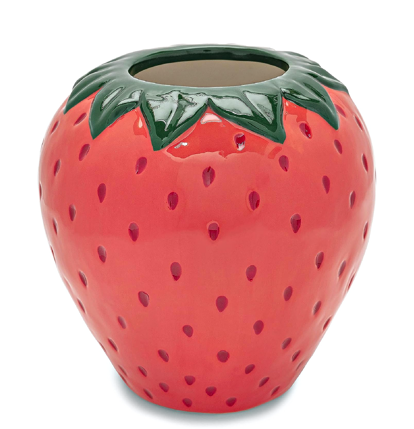 Ceramic Strawberry Fruit Shaped Vase