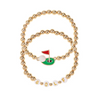GOLF Cart Ball Stretch Beaded Bracelet SET
