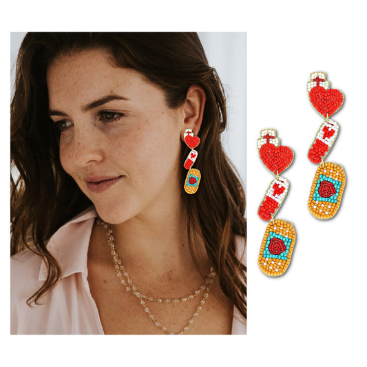 NURSE Healer RN LPN DR Beaded Earrings