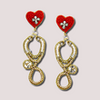 Nurse Dr Stethoscope Heart Beaded Earrings