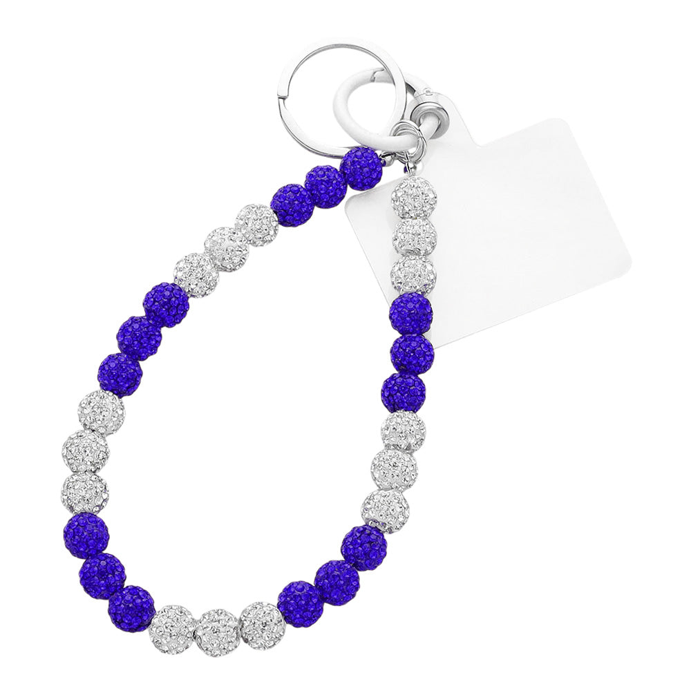Sparkle Beaded Keychain Phone Charm Wrist Strap