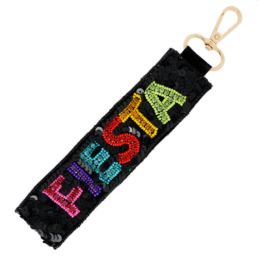 FIESTA Seed Beaded Lanyard Keychain