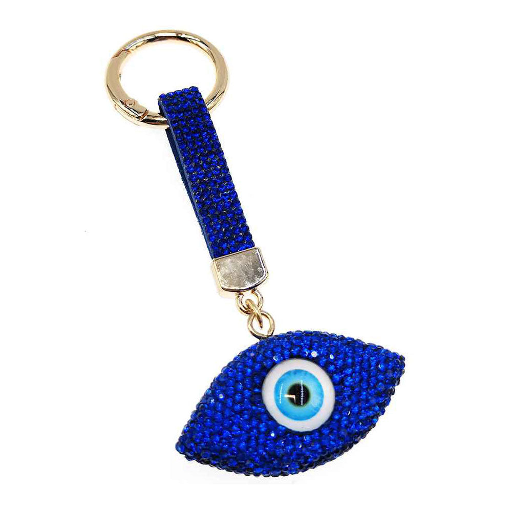 Evil Eye Rhinestone Keychain Bag Charm