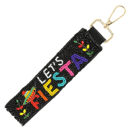 Lets FIESTA Beaded Lanyard Keychain