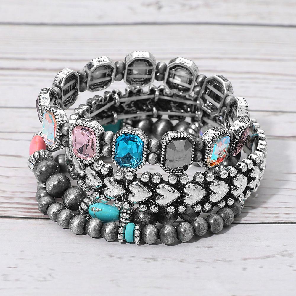 Delaney 4pc Boho Western Bracelet Stack