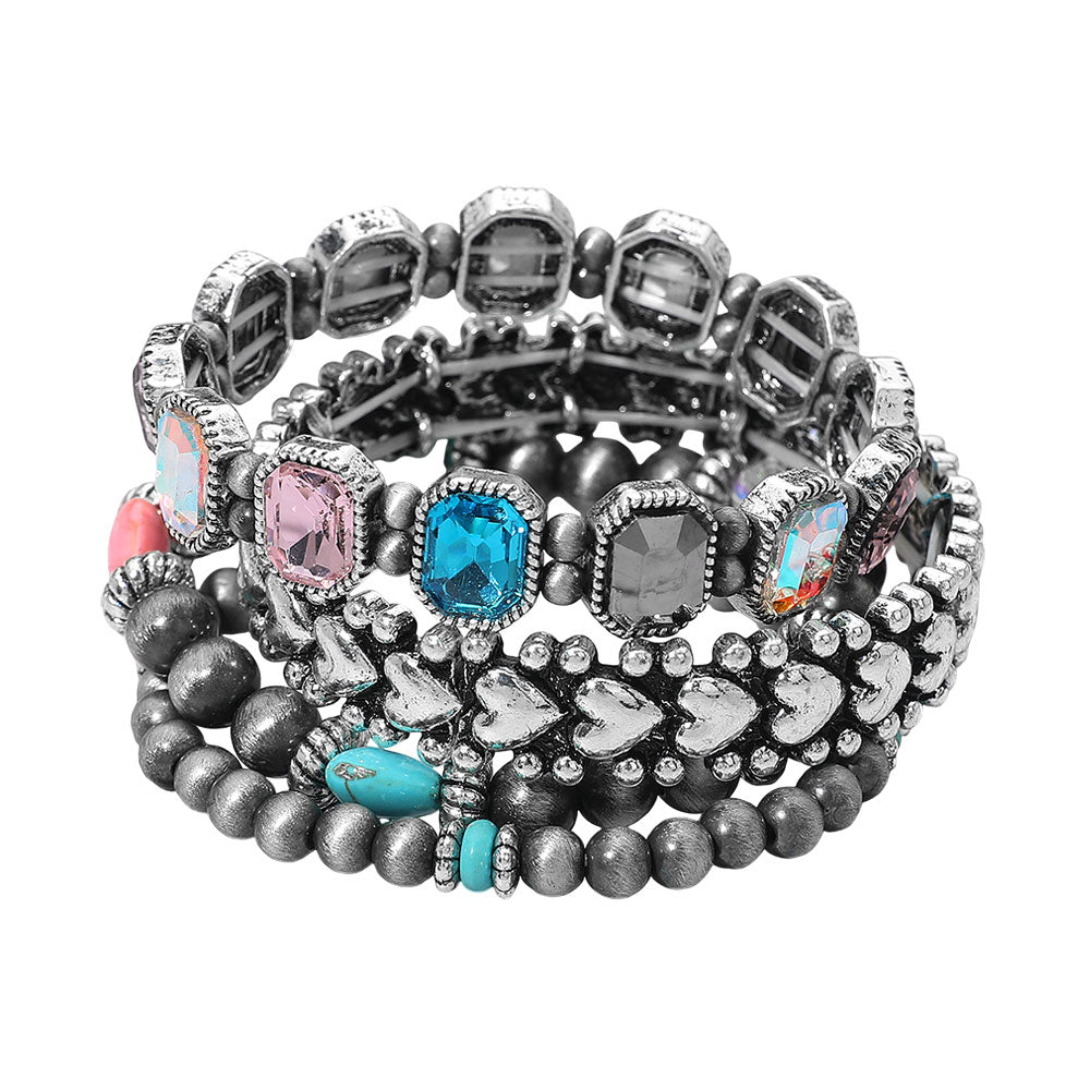 Delaney 4pc Boho Western Bracelet Stack