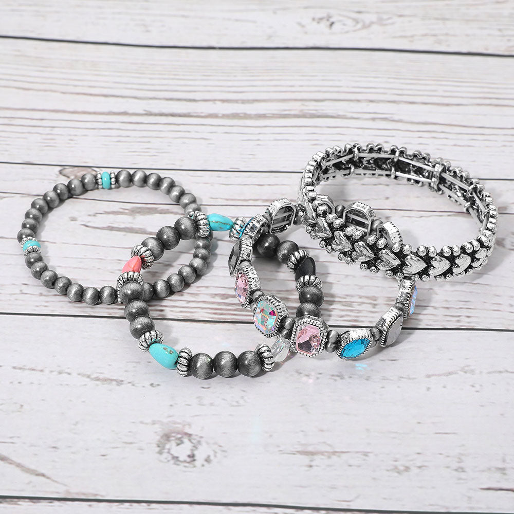 Delaney 4pc Boho Western Bracelet Stack