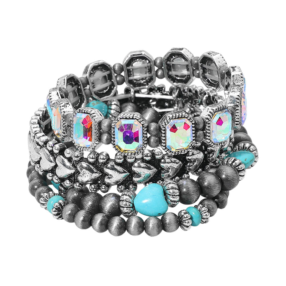 Delaney 4pc Boho Western Bracelet Stack